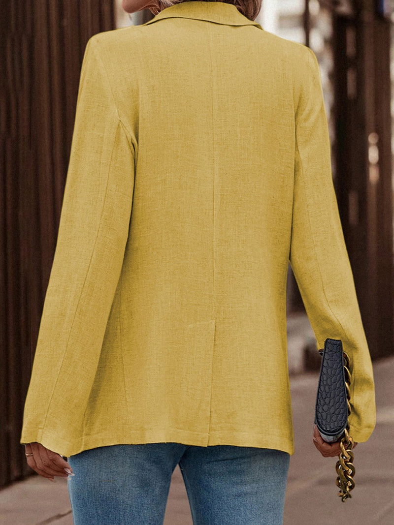 Kiki Single-Button Long Sleeve Blazer