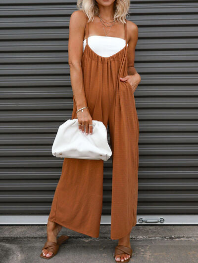 Kiara Ruched Spaghetti Strap Jumpsuit -- Deal of the day!