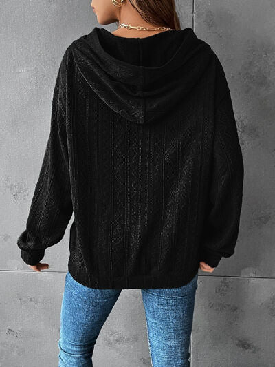 Willow Textured Dropped Shoulder Hoodie
