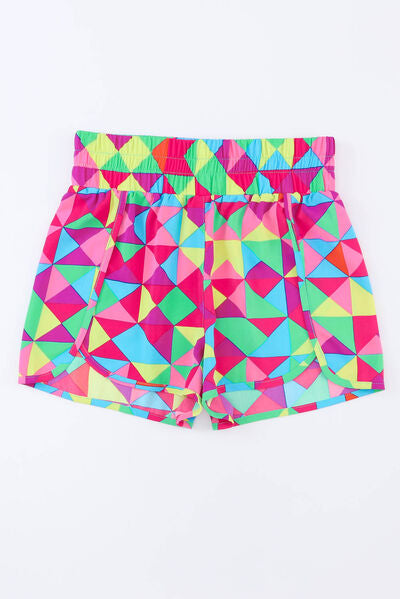 Kenna Color Block Elastic Waist Shorts
