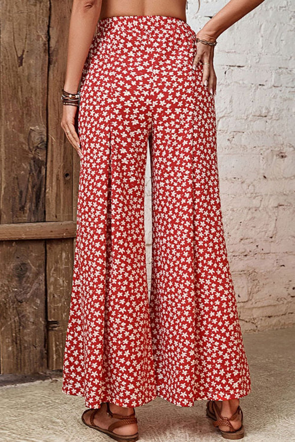 Marianne Floral High-Rise Wide Leg Flare Pants