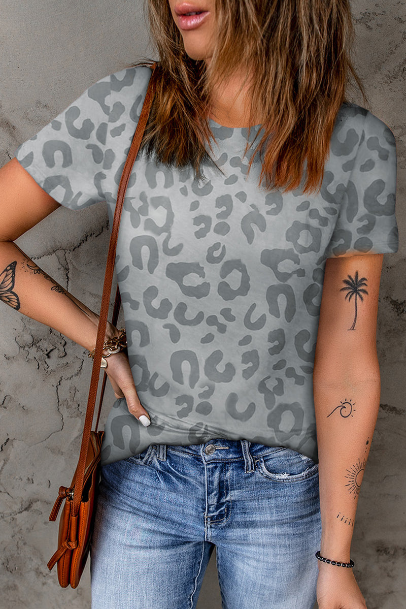 Pariah Leopard Round Neck Tee - Deal of the Day!