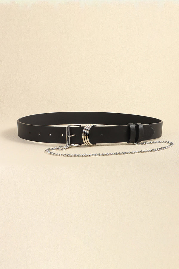 Leather Alloy Chain Belt