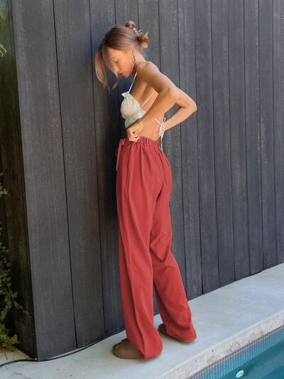 Kaily Tied High Waist Wide Leg Pants